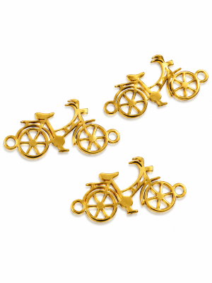 Colgante baño oro 18k Bicicleta Delineada (Unidad)