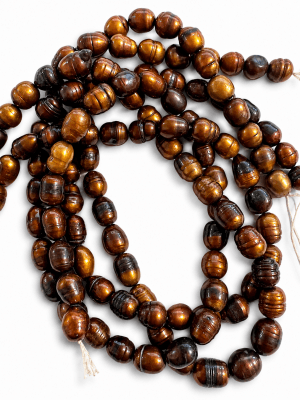 Perla Natural Arroz Dark Copper 7x5mm (Tira)