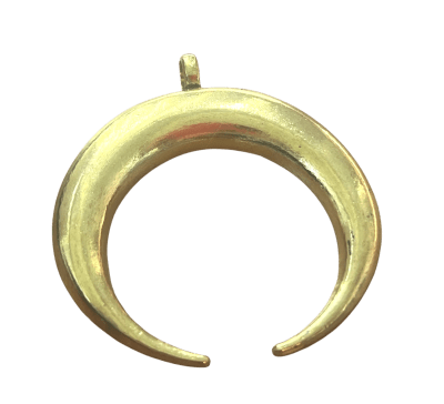 Base Collar Colgante Luna Invertida Metal Dorado XL 6 cms (Unidad)