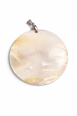 Colgante Madre Perla Crema Con Valier 60mm (Unidad)