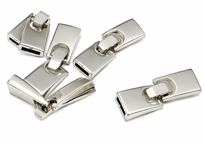 Broche Doble Plano Metal Plateado 3mm (Unidad)