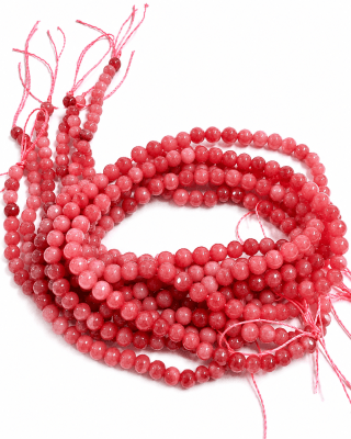 Agata Natural Cherry Facetada 4mm Redonda (Tira)