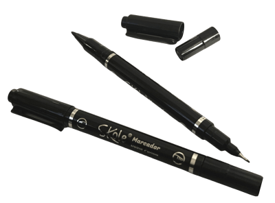 Lápiz Marcador Permanente Doble Punta Negro Skole (Unidad)1