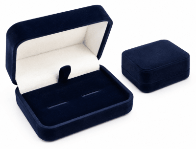 Estuche Colleras Terciopelo Azúl (Unidad)1