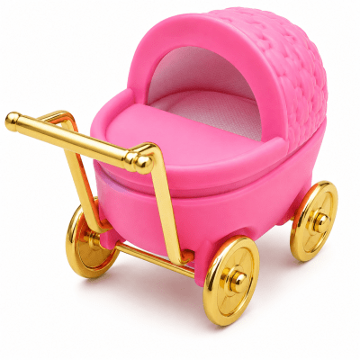 Estuche Anillo Coche Bebé Rosado (Unidad)1