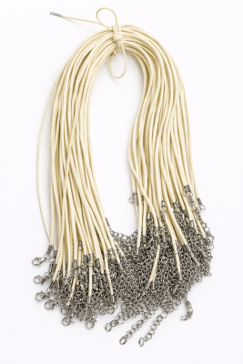 Collar Hilo Tripolino Crema Broche 2mm (Tira)