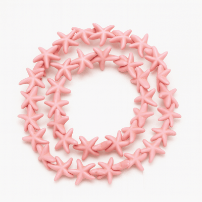 Estrella de Mar Cerámica Rosado 15mm (Tira)1
