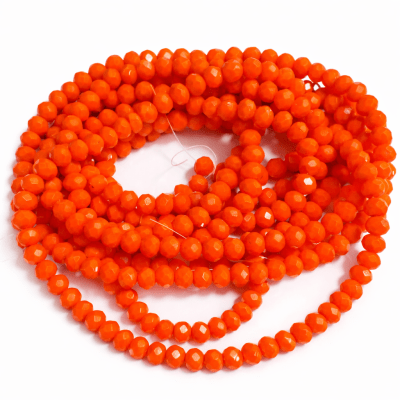 Cristal Orange Opaco Rondelle 6x3mm (Tira)