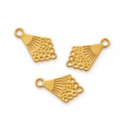 Colgante Chiche baño oro 18k Abanico 13mm (Un)