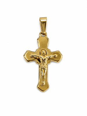 Colgante Acero Quirúrgico Dorado Cristo Nº21 (Un)