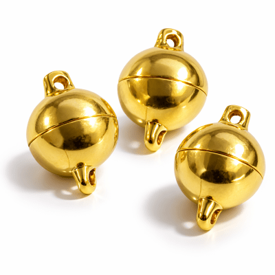 Broche Dorado Magnético Redondo 12mm (Unidad)