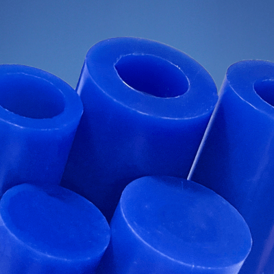 TUBO CERA AZUL REDONDO CONCENTRICO TALLADO JOYERIA