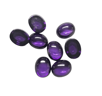 12x10mm Circón Amatista Coubuchón Oval (Un)1