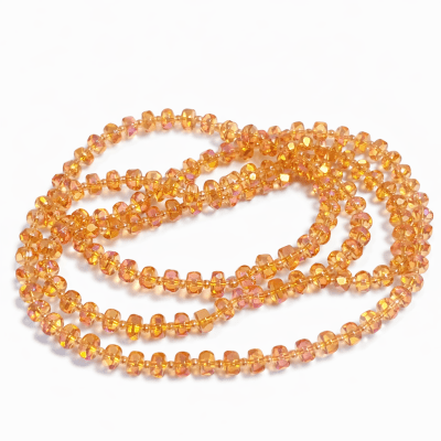 Cristal Rondelle Facetado Yellow 7x5mm (Tira)