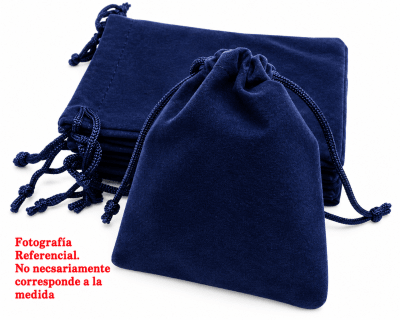 Bolsa Terciopelo Importada Azúl 6.4 x 7.8cms (Unidad)