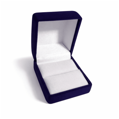 Estuche Anillo Terciopelo Azúl (Unidad)1