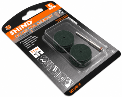 Set 6 Discos Abrasivos + Mandrel (Set)