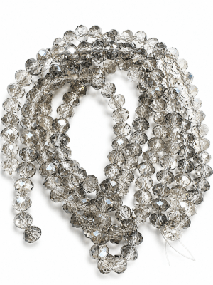 Cristal Silver Rondelle 8x6mm (Tira)1