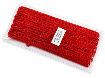 Cordón Soutache Rojo 3mm (Rollo 30 Metros)1