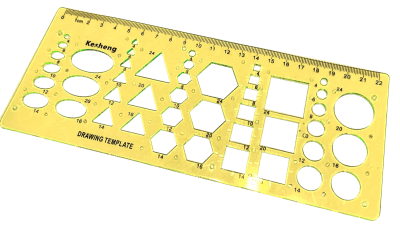 Regla Plantilla Dibujo Varios Nº2 (Unidad)
