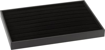 Bandeja Exhibición Terciopelo Negro 7 Filas Anillos (Unidad)