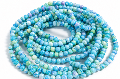 Vidrio Redondo Baby Blue 6mm (Tira)