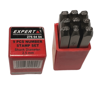 Set 9 Números Golpe 2,5mm (Caja)