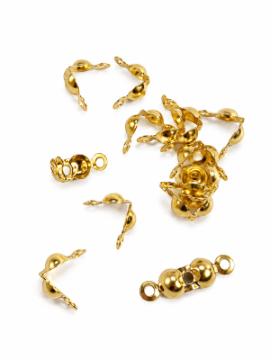 Tapanudo Dorado Doble Argolla 4mm (10 Pares)