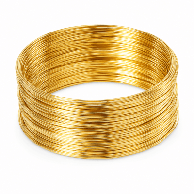 Alambre Memoria Dorado Púlsera (Rollo Aprox.30 gramos)