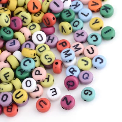 Letras Redondas Color Opaco 6mm (20 gramos)