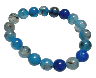 Pulsera Agata Vena de Deragón Elasticada 8mm (Unidad)