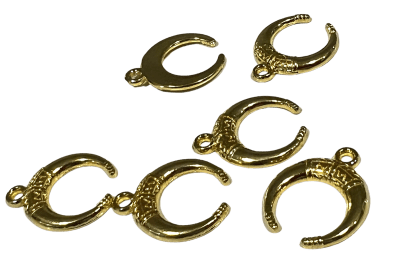 Colgante Dorado Luna Invertido 15mm (10 Unidades)