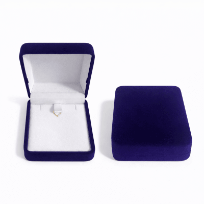 Estuche Colgante-Cadena Terciopelo Azúl 5,5 x 6,5 x 3cm (Unidad)