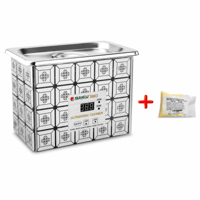 Equipo Limpieza Ultrasonido 0,8 Litros Baku 3050-Solución Ultrasonido 50 gramos (Unidad)