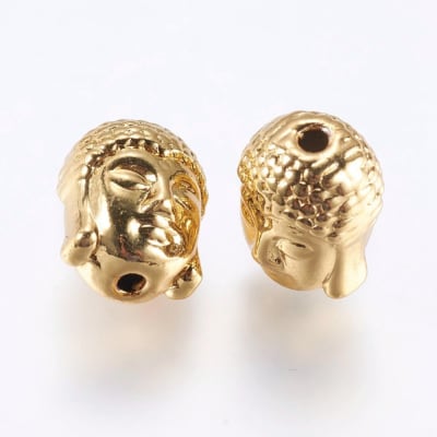 Divisor Bañado Oro Cabeza Buda 11x9x8mm (Unidad)