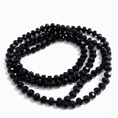 Cristal Rondelle Facetado Black 7x5mm (Tira)1