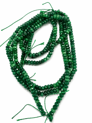 Agata Natural Verde 4x3mm Rondelle Facetada (Tira)