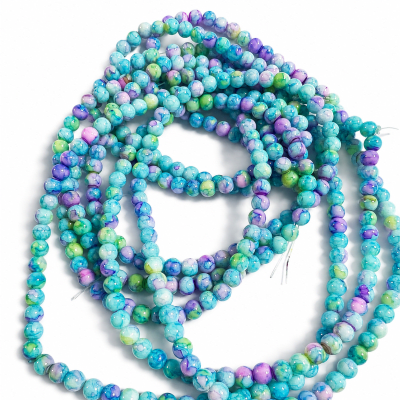 Vidrio Redondo Baby Blue 6mm (Tira)