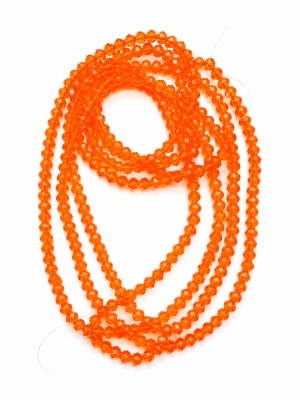 Cristal Orange Transparente Rondelle 4x3mm (Tira)