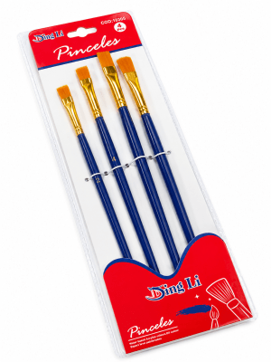 Set 4 Pinceles Planos (Set)
