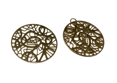 Colgante Chiche baño oro 18k Mandala Nº1 (Un)