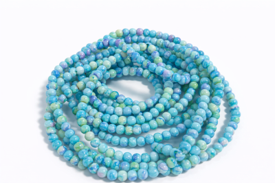 Vidrio Redondo Baby Blue 6mm (Tira)1