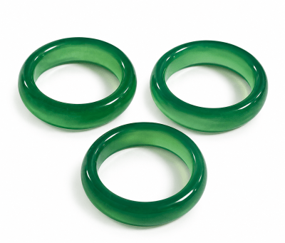 Anillos de Agata Verde Simil Jade Natural 23mm (Unidad)1