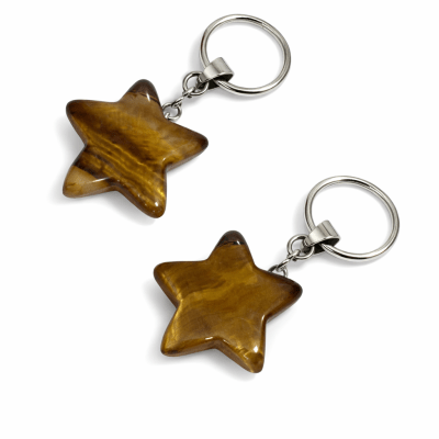 Colgante Estrella Ojo de Tigre Natural 2 cms (Unidad)