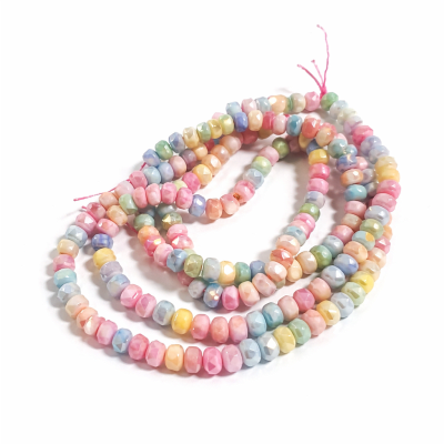 Cristal Multifacetado Pastel Rondelle 6x3mm (Tira)
