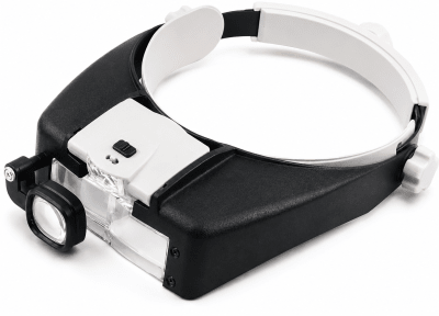 Optivisor Profesional Iluminado 2 Led & 1 Lupa 6x,8x,1.5x (Unidad)