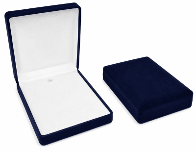 Estuche Collar Terciopelo Azúl 2,5 x 9 cms (Unidad)
