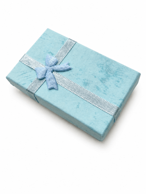 Estuche Cadena Cartón Color Celeste (Unidad)1