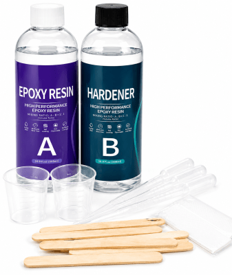 Resina Epóxica Cristal 1:1 + Accesorios. 1000 gramos (Set)