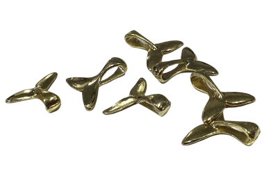 Colgante Metal Dorado Cola de Sirena 18mm (10 Unidades)